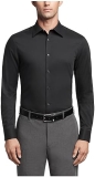 Calvin Klein Men s Slim Fit Non-Iron Solid Dress Shirt Wrinkle-Free Business Shirt