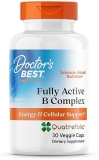 Doctors Best Fully Active B Complex, Vegan, Non-GMO, Gluten Soy Free, 30 Capsules for Energy