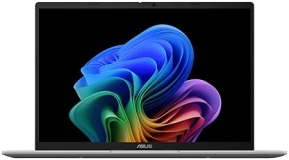 ASUS Vivobook 14 Laptop, Snapdragon X, 16GB RAM, 512GB SSD, Windows 11, Cool Silver