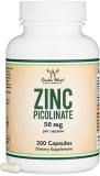 Double Wood Supplements Zinc Picolinate 50mg - 300 Capsules Immune Support, Non-GMO, Gluten Free