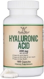 Double Wood Supplements Hyaluronic Acid Supplements 200mg 180 Gluten-Free Capsules for Skin Face Aging Support