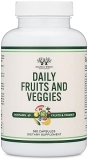 Double Wood Fruits Veggies Supplement 49 Blends, 1500mg, 180 Vegan Capsules, Non-GMO