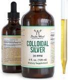 Double Wood Supplements Colloidal Silver Liquid 20 PPM 4oz with Dropper 99.9 Pure, Gluten Free, Non-GMO Supplement