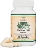 Double Wood Supplements Vaginal Probiotics for Women pH Odor Balance, 4 Clinically Studied Strains, 60 Capsules, Double Wood