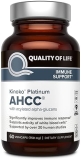 Quality of Life Kinoko Platinum AHCC 750mg Immune Liver Support Supplement, 60 Veggie Capsules, Quality of Life