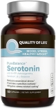 Quality of Life Pure Balance Serotonin Supplement 5-HTP, Sensoril, Venetron, D3, L-Theanine 60 Capsules