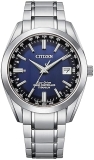 Citizen Mens Super Titanium Eco-Drive Atomic Watch, Blue Dial, Date, Sapphire Crystal CB0260-56L
