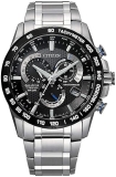 Citizen Mens Eco-Drive PCAT Chronograph Watch, Sport Luxury, Solar Powered, Stainless Steel