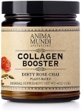Anima Mundi Vegan Collagen Booster Powder Dirty Rose Chai Beauty Supplement for Skin Hair, 4oz