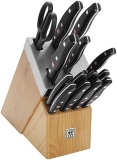 ZWILLING TWIN Signature 15-Piece Self-Sharpening Knife Block Set, Natural Wood Kitchen Knives