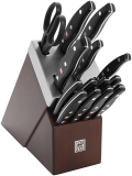 ZWILLING TWIN Signature 15-Piece Self-Sharpening Knife Block Set, Brown Premium Kitchen Knives
