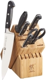 ZWILLING Professional S 7-Piece Knife Block Set, Chef Serrated Utility Knives, Bamboo Block