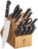 ZWILLING Professional S 18-Piece Knife Block Set with Chef, Utility, and Steak Knives, Black