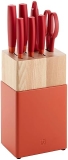 ZWILLING Now S 8-Piece Knife Block Set, Grenada Orange Kitchen Cutlery Set with Block