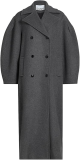 Ganni Wool-Blend Double-Breasted Trench Coat