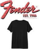 Fender Est. 1946 Classic Logo Premium Tri-Blend T-Shirt for Men Soft Vintage Guitar Tee