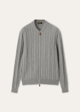 Loro Piana Cedar Bomber Cardigan  Cashmere  Glacier Sky