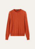 Loro Piana Cedar Crewneck  Cashmere Carrot Cream Melange