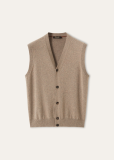 Loro Piana Classic Vest  Baby Cashmere Rustic Brown Mel
