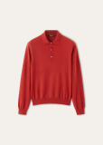 Loro Piana Classic Polo Shirt  Baby Cashmere Fiery Aura Melange