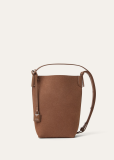 Loro Piana Bale Phone Case  Calfskin Brownie/Onyx