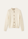 Loro Piana Ash Cardigan  Virgin Wool, Linen, Silk, Cashmere Gravel Extension And Snow