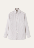 Loro Piana Filippo Shirt  Virgin Wool, Silk Red and Light Red Stripes