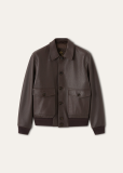 Loro Paini Harden Bomber Jacket  Deerskin Amber Soil