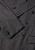 Loro Piana Milano Suit  Australis® Wool  Blue Pinstripe On Grey