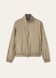 Loro Piana Windmate® Bomber Jacket  Tobacco/Ermine Brown