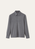 Loro Piana Colmegna Polo Shirt  Wish® Wool Grey Melange