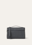 Loro Piana Extra Pouch L29  Calfskin Blue Green/Onyx
