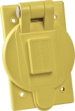 Marinco 7420CRS Yellow Weatherproof Cover with Lift Lid for 15A, 20A, 30A Receptacles