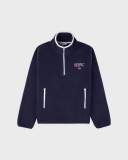 Sporty&Rich Nautical Polar Quarter Zip - Navy