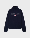 Sporty&Rich S&R Nautical Knitted Turtleneck - Navy