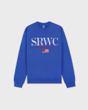 Sporty&Rich Nautical Embroidered Crewneck - Team Blue/White