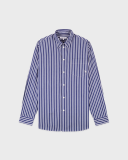 Sporty&Rich SRC Oversized Shirt - Navy Stripe