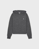 Sporty&Rich SRC Cashmere Hoodie - Cool Gray/White