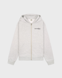 Sporty&Rich Run Club Zip Hoodie - Heather Gray