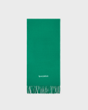 Sporty&Rich Serif Logo Scarf - Spring Green/Light Navy