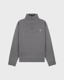 Sporty&Rich SRC Wool Turtleneck - Light Grey/Navy