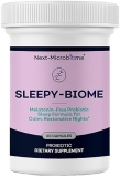Next Microbiome Sleepy-Biome Probiotic Sleep Support with GABA, L-Theanine, 5-HTP Herbs 60 Capsules