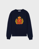Sporty&Rich NY Crest Knitted Sweater - Navy