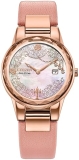 Citizen Ladies Eco-Drive Disney Princess Belle Watch Pink Leather Strap White Dial Date