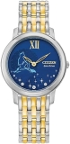 Citizen Eco-Drive Ladies Disney Ariel Diamond Watch Blue Dial Sapphire Crystal 30mm EX1499-50W