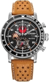 Citizen Eco-Drive Star Wars Rebel Pilot Mens Watch 44mm Silver Stainless Steel Orange Strap