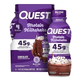 Quest Nutrition Chocolate Protein Shake 45g Protein, Low Sugar, Gluten Free, 4 Pack Ready to Drink