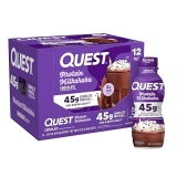 Quest Nutrition Chocolate Protein Shake 45g Protein, Low Sugar, Gluten Free, 12 Pack Ready to Drink