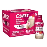 Quest Nutrition Strawberry Protein Shake - 45g Protein, Low Sugar, Gluten-Free, 12 Pack