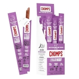Chomps Grass-Fed Taco Beef Jerky Sticks 24-Pack - Keto, Paleo, Gluten-Free, Zero Sugar